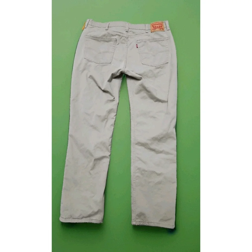 Levi's 514 Men's Straight Fit Jeans 38x32 Khaki Stretch